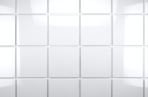 3d white tile wall background